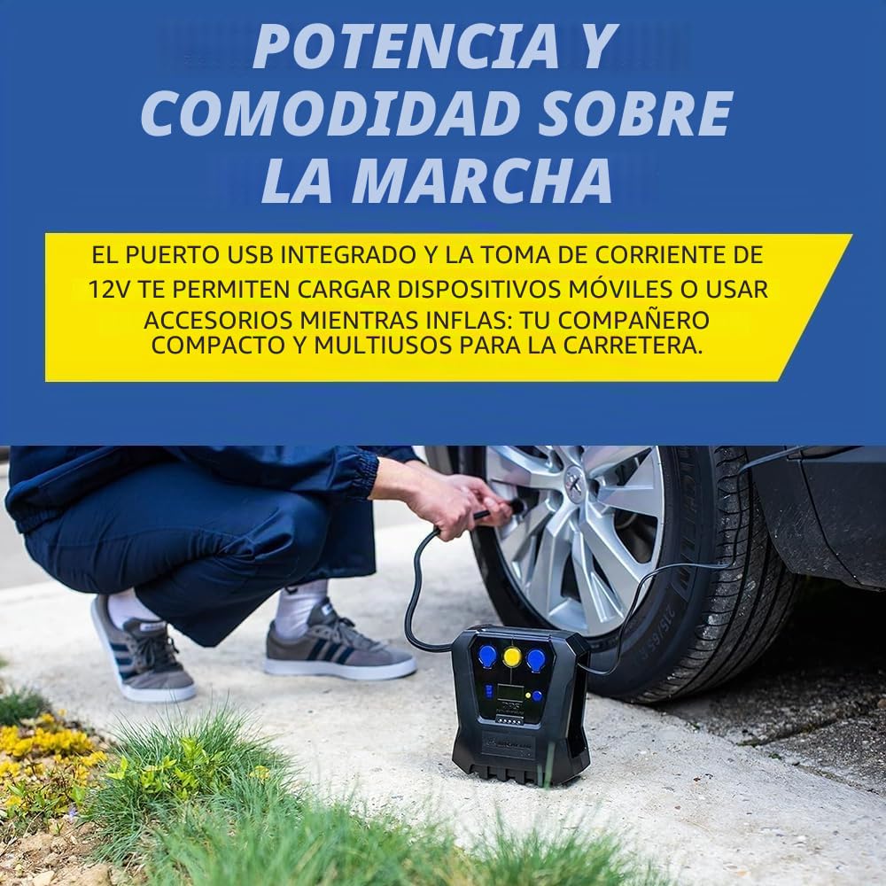 Michelin 12266 - Hinchador de neumáticos, acción rápida, Alta Potencia
