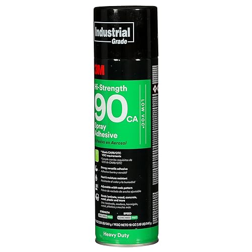Vista 19 de 3M - Adhesivo en aerosol de alta resistencia 90, permanente, laminado de enlaces, madera, hormigón, metal, plástico, pegamento transparente