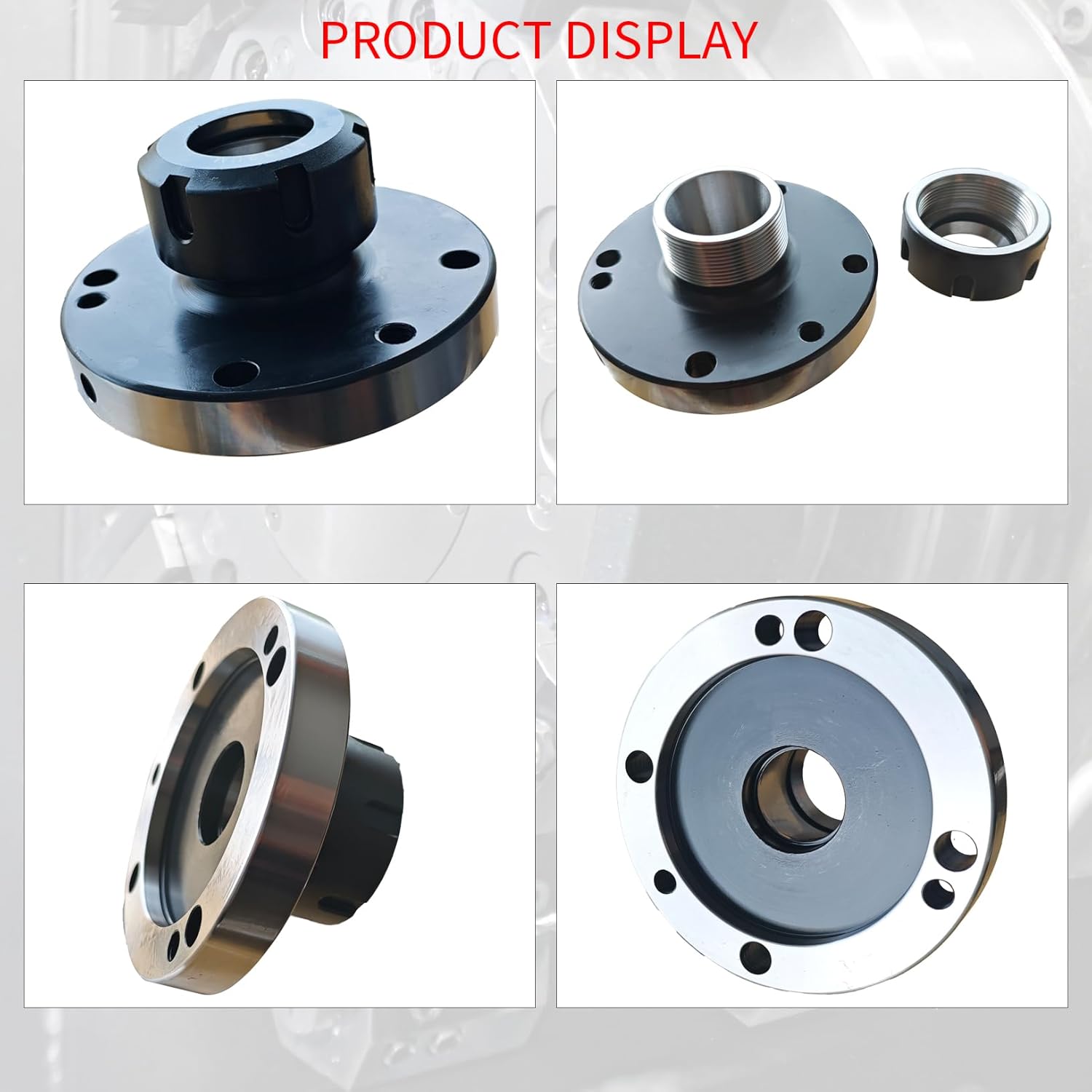 ER32 Collet Chuck, 100mm Diameter, 7 Holes, ER32 Spanner