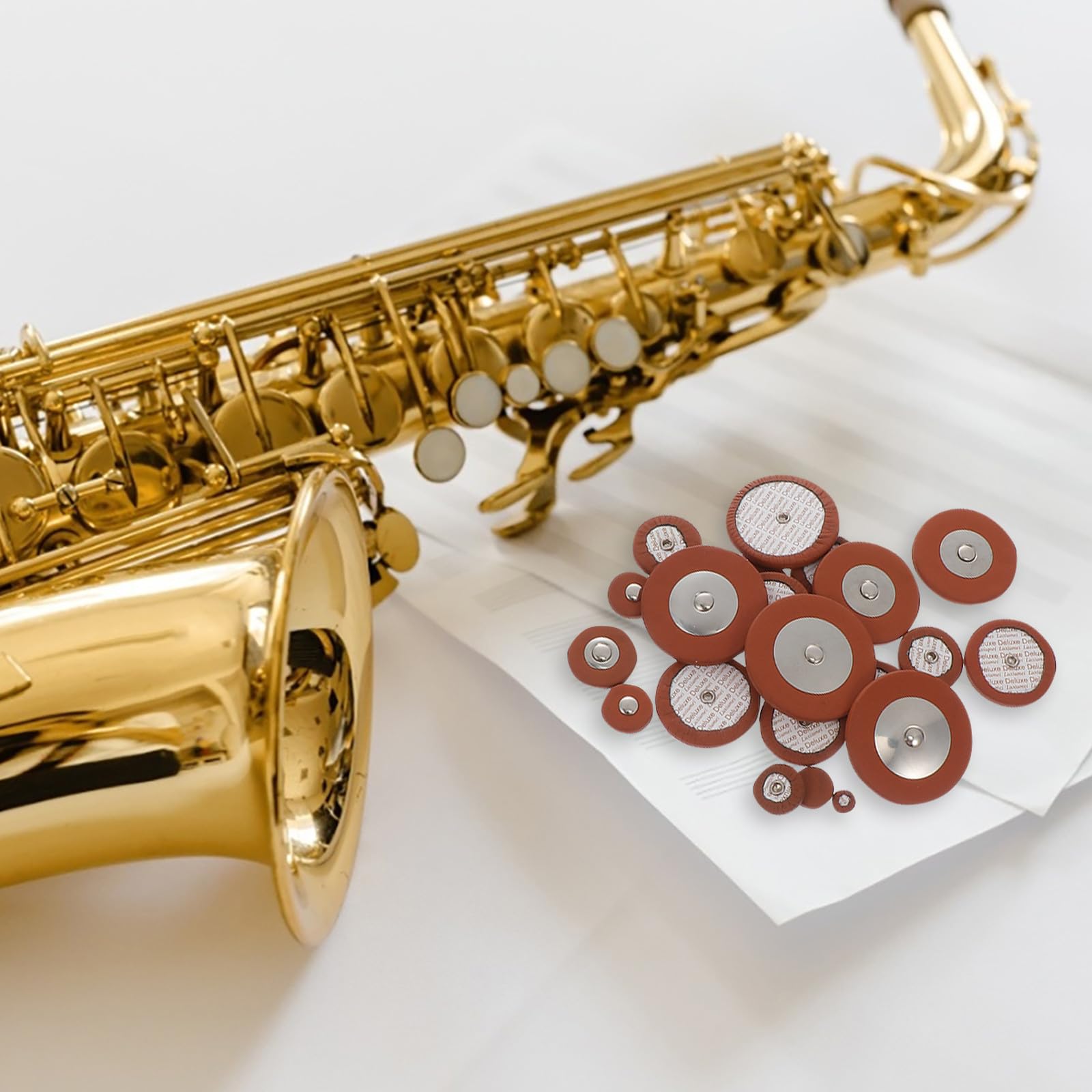 GALPADA Altsaxophon Reparaturset mit Schrauben Federn und Ersatzpolstern Langlebiges Metall und Wollzubehör für Saxophonwartung Zubehör für Blasinstrumente