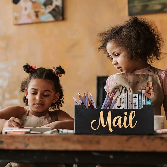 Wooden Mail Organizer Countertop
