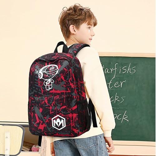 Miniatura 3 de Mochila preescolar para niños y niñas, bolsas escolares para niños y niñas, bolsas escolares para jardín de infantes, Música Niño Rojo