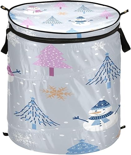 tubs Decorativos collapsible laundry basket with handles for towel Christmas Snowman Gray,bolsa para la ropa sucia
