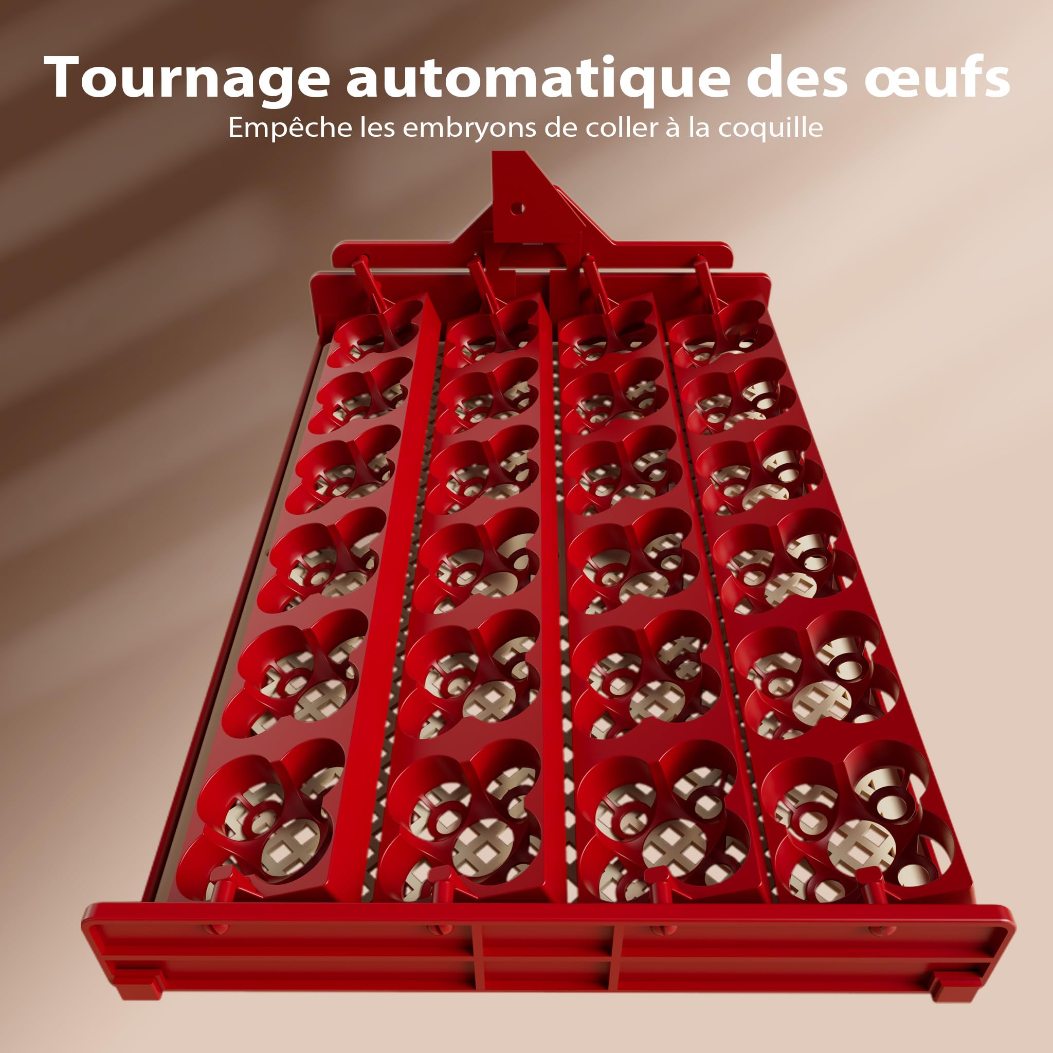 Wiltec Couveuse automatique – 100 W – pour 24 oeufs – à Retournement automatique – Appareil à couver Incubateur Couvoir Éclosoir Éleveuse oisillons