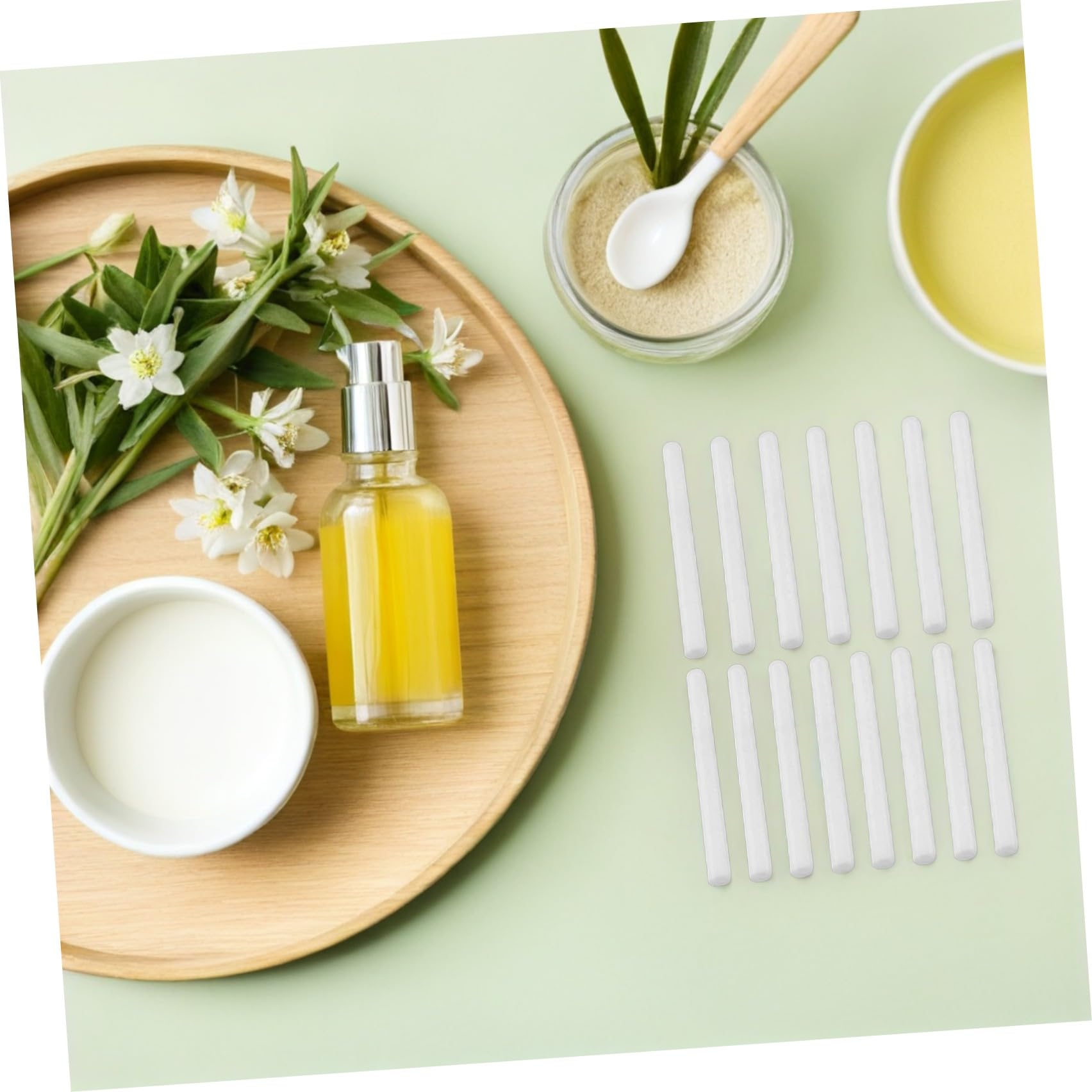 15 Piezas Varillas Difusoras de Fibra de Algodón para Aceites Esenciales Absorben Humedad y Olores Varillas Ambientadoras para Hogar Baño Oficina y Cocina