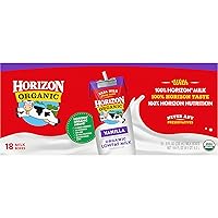 Vista 55 de Horizon Organic, Leche baja en grasa vainilla orgánica, 8 onzas líquidas, paquete de 6