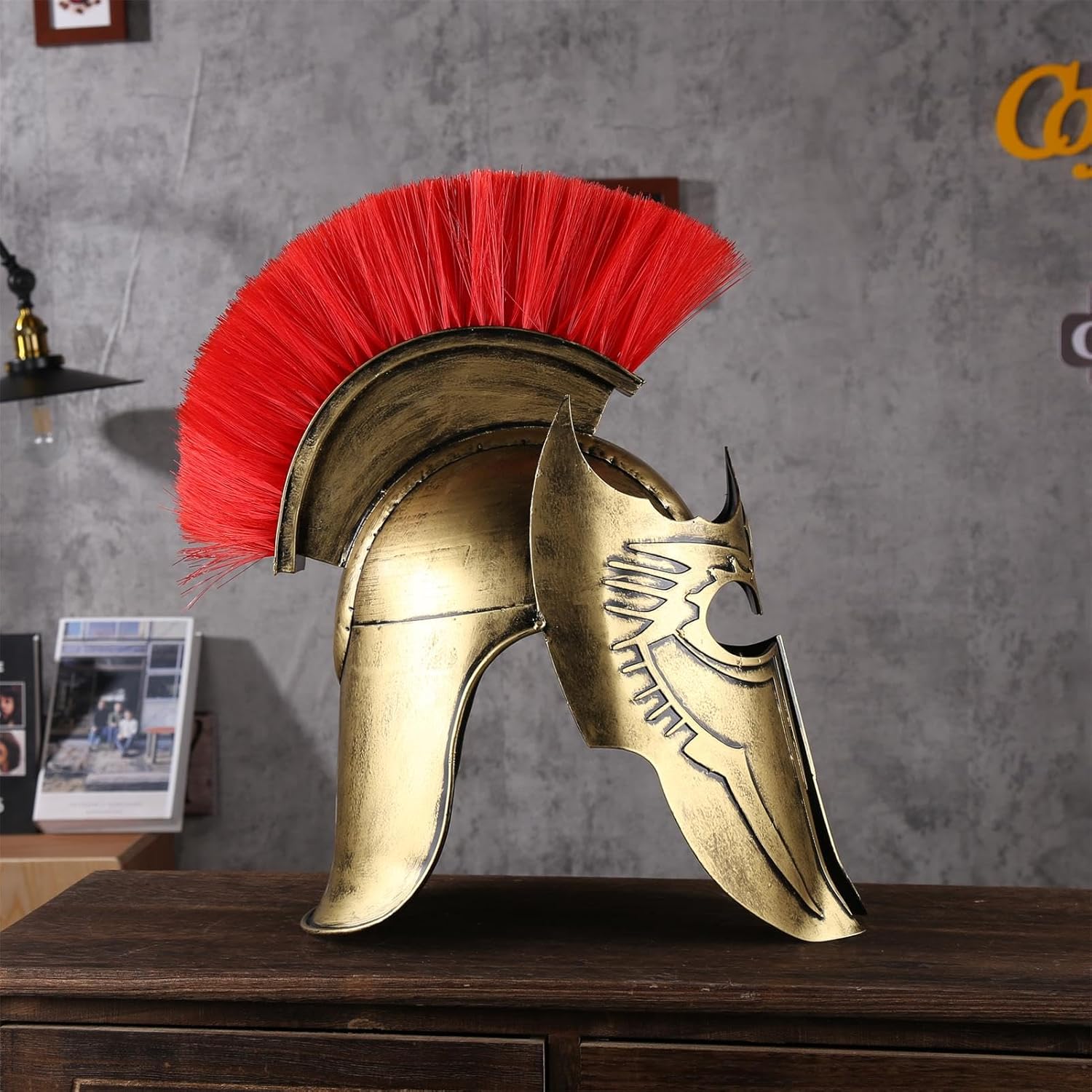 Medieval Greek Spartan Roman Helmets Wearable Movie Replica Helmet Vintage Home Decor Gifts