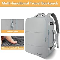 Vista 9 de Taygeer Mochila de Equipaje de Mano, Mochila de Viaje para Mujeres con Puerto de Carga USB y Bolsa para Zapatos, Mochila para Laptop de 15.6