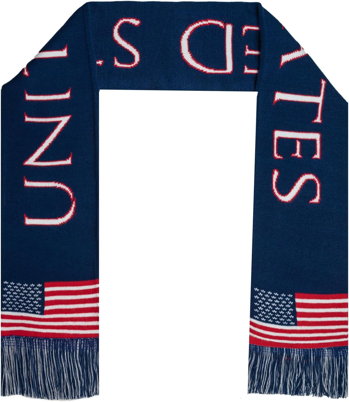 Premium USA Soccer Team Scarf for Fans — Knit Accessory for Supporters, 2026 World Cup