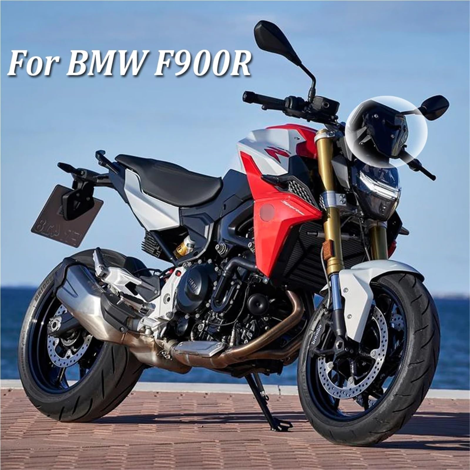 Przednia szyba motocyklowa Pasuje do BMW F900R F 900R F900 R Akcesoria Motocyklowe Szyba Przednia Szyba Przednia Viser Baffle VIsor Deflektory Wiatru(Smoke set)