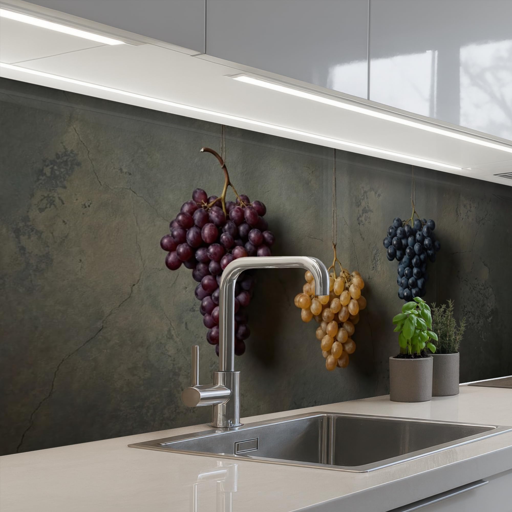 KitchenYeah© Splashback for kitchen 24"x79" / 60x200 cm self-adhesive Wall Protector Decor Panels Cooker Backsplash Grapes - Colorful