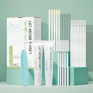 Lash Lift Kit for Eyelash Perm, Professional Lash & Brow Lift Gentle Formula for Long-Lasting Natural Curl & Self Lash Lifting, Brow Lamination Set for Salon-Quality Results at Home