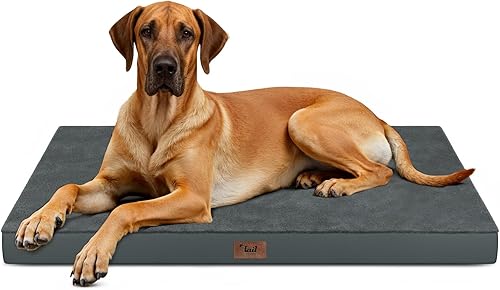 Miniatura 109 de Cama Ortopédica para Perros de Exterior para Perros Medianos y Gatos, Tapete Plano Impermeable para Mascotas con Espuma de Caja de Huevos y Funda
