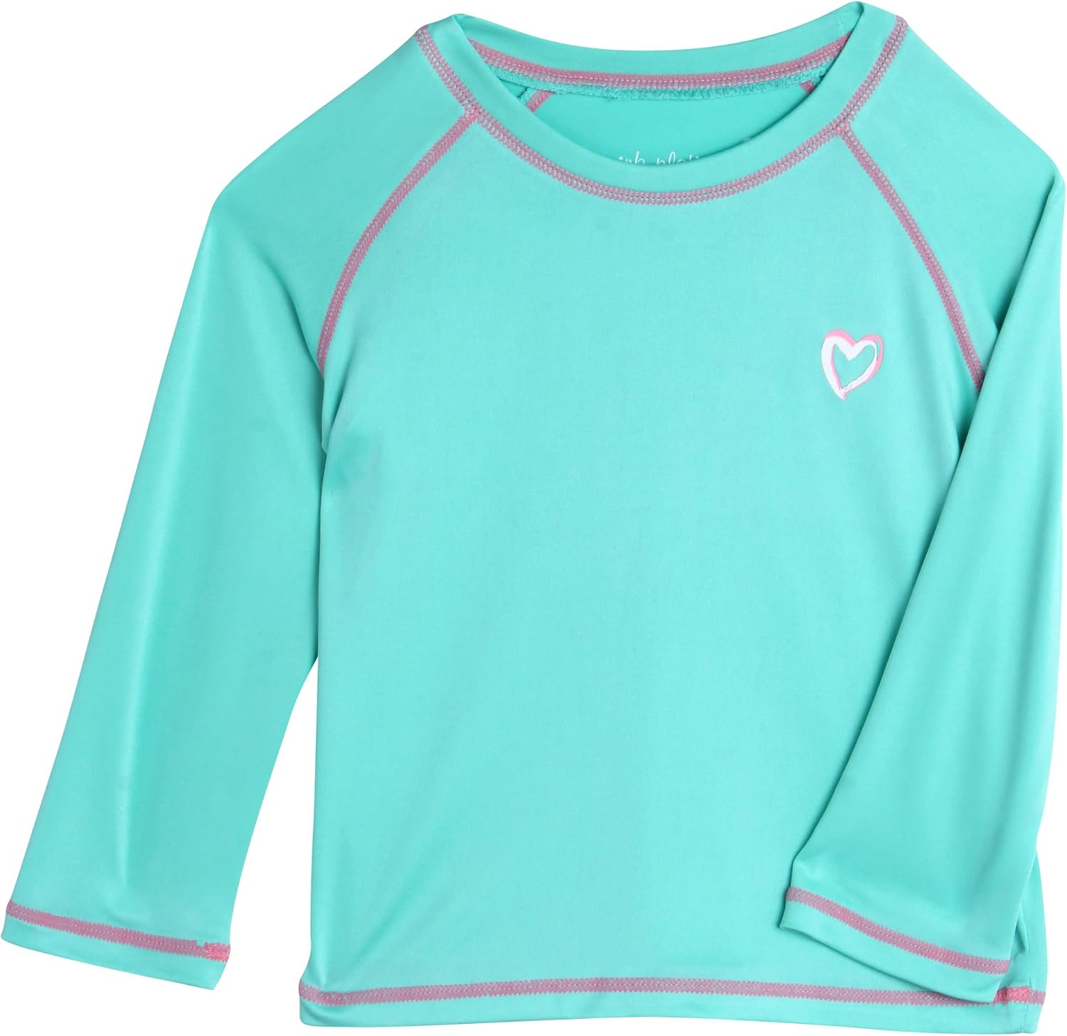 Pink Platinum Girls Rash Guards - 2 Pack Quick Dry UPF50+ Sun Protection Beach Pool Long Sleeve Swim Shirt for Girls