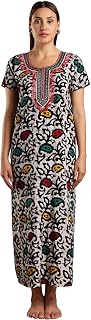 9shines Label Stylish Cotton Batik Nighty Maxi for Women | Full Length Trendy Nightgown | Premium Nightdress | Nightwear |... Price In India