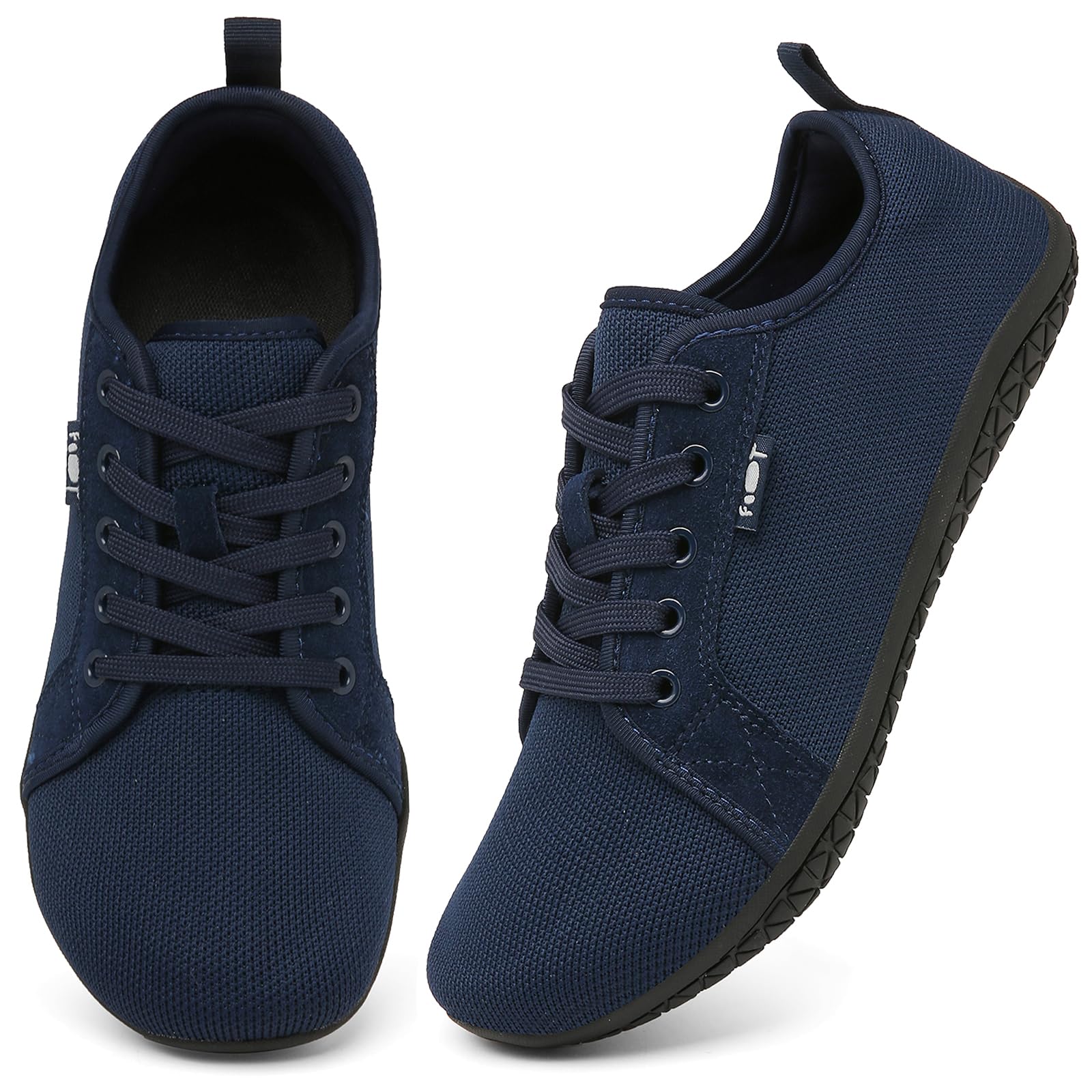 Geweo Barfußschuhe Sneaker Breite Walking Schuhe Barfuss Damen Herren Trail Laufschuhe Minimalistische Fitness Knit Unisex Weit rutschfest Zehenschuhe Zero Drop Solhe Freizeit