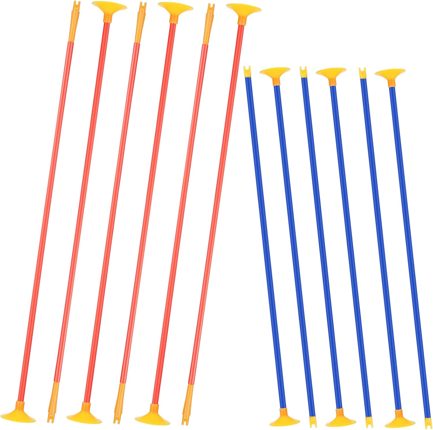 12pcs Suction Cup Replacement Arrows for Archery Red Blue Material Comfortable Grip for Boys Parties and Activities