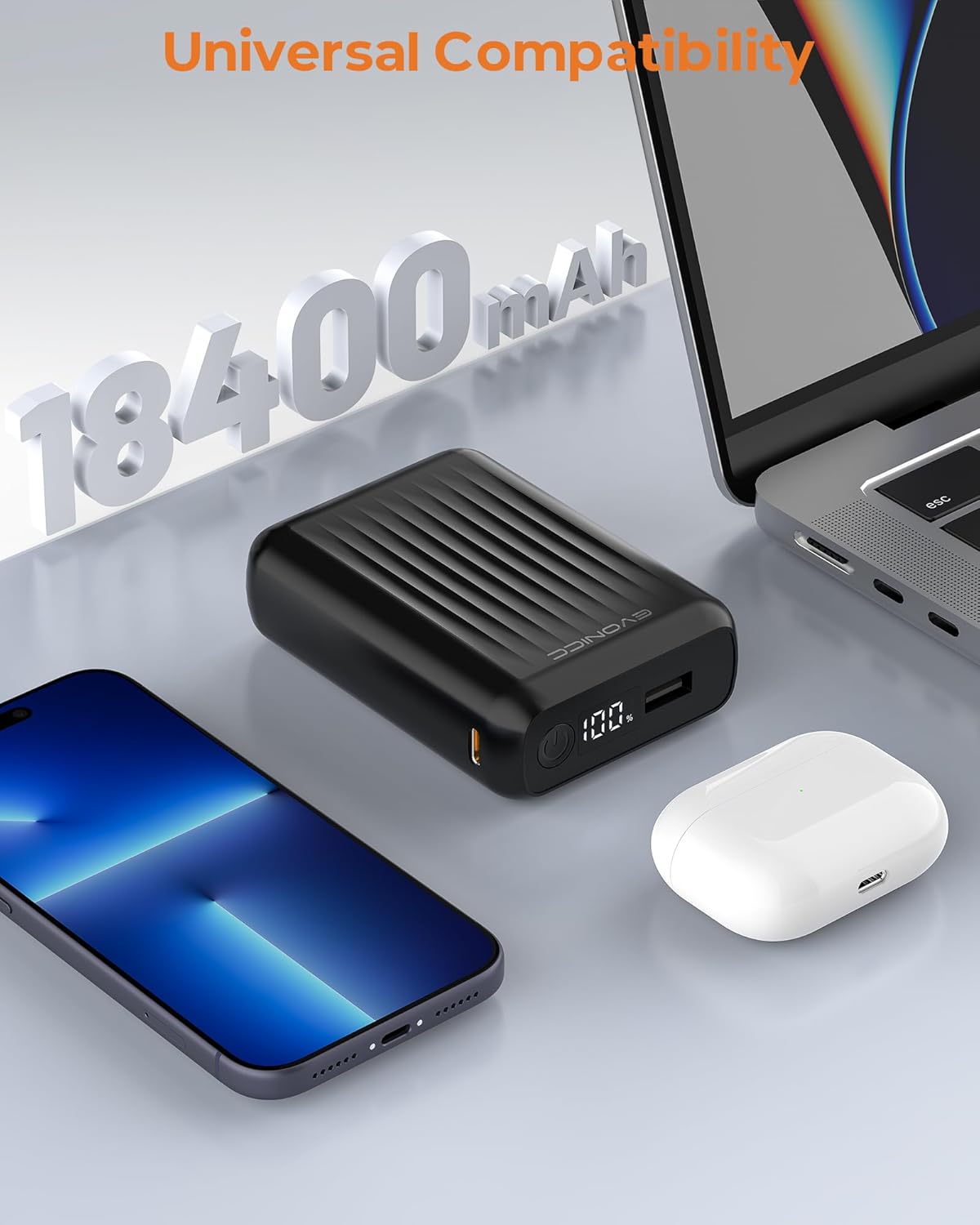 12V 18400mAh Heated Jacket Battery Pack for Wulcea, Genovega, Portable Battery Pack for Heated Jacket with Digital Display, DC Output Power Bank for Heating Jacket, Coat - Image 8