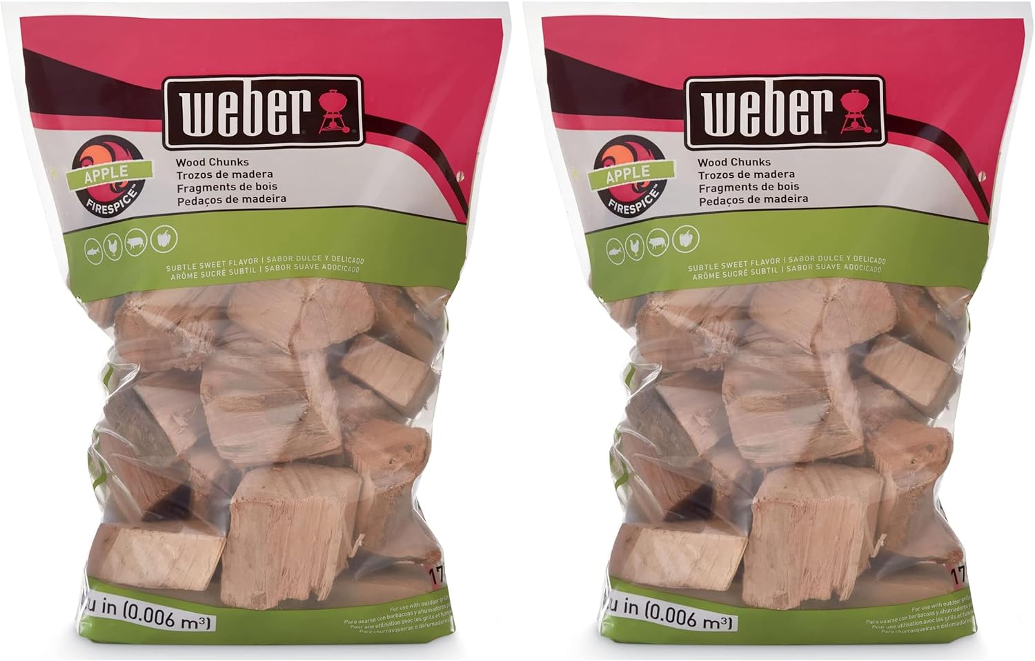 Weber Mesquite Wood Chunks Outdoor Cooking Fuel, 4 lb – Premium BBQ Smoking & Grilling Chips for Big, Bold Flavor – Ideal for Beef, Lamb, Poultry & Pork – Long Lasting