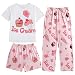 CA-Girls 3pcs letter pjs pink 9T