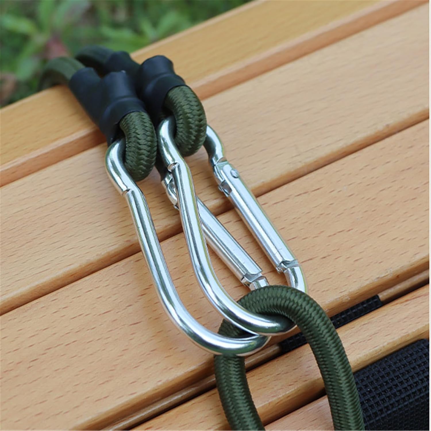 Set of 5 Tensioning Strap with Carabiner Bungee Rope Expander with Hook in 4 Size Rubber Tensioner with Carabiner Hook
