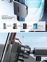 Vista 4 de CHGeek Cargador de Coche Inalámbrico, Carga Rápida de 15W, Cargador de Coche con Abrazadera Automática, Soporte de Teléfono para Coche Compatible