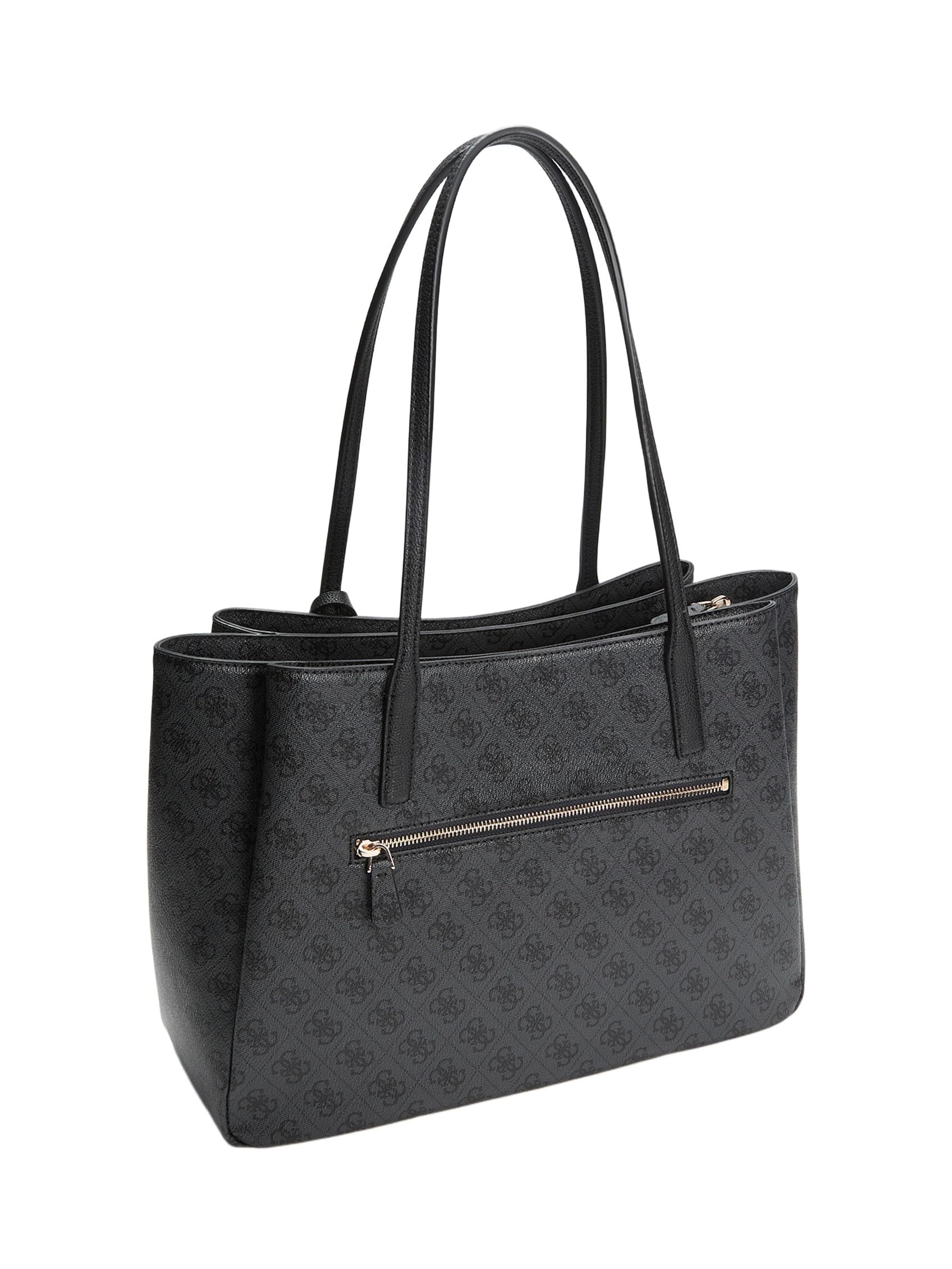 GUESS borsa a tracolla borsa da ufficio con scomparto per laptop Noelle II Tech Tote Coal Logo grigio scuro