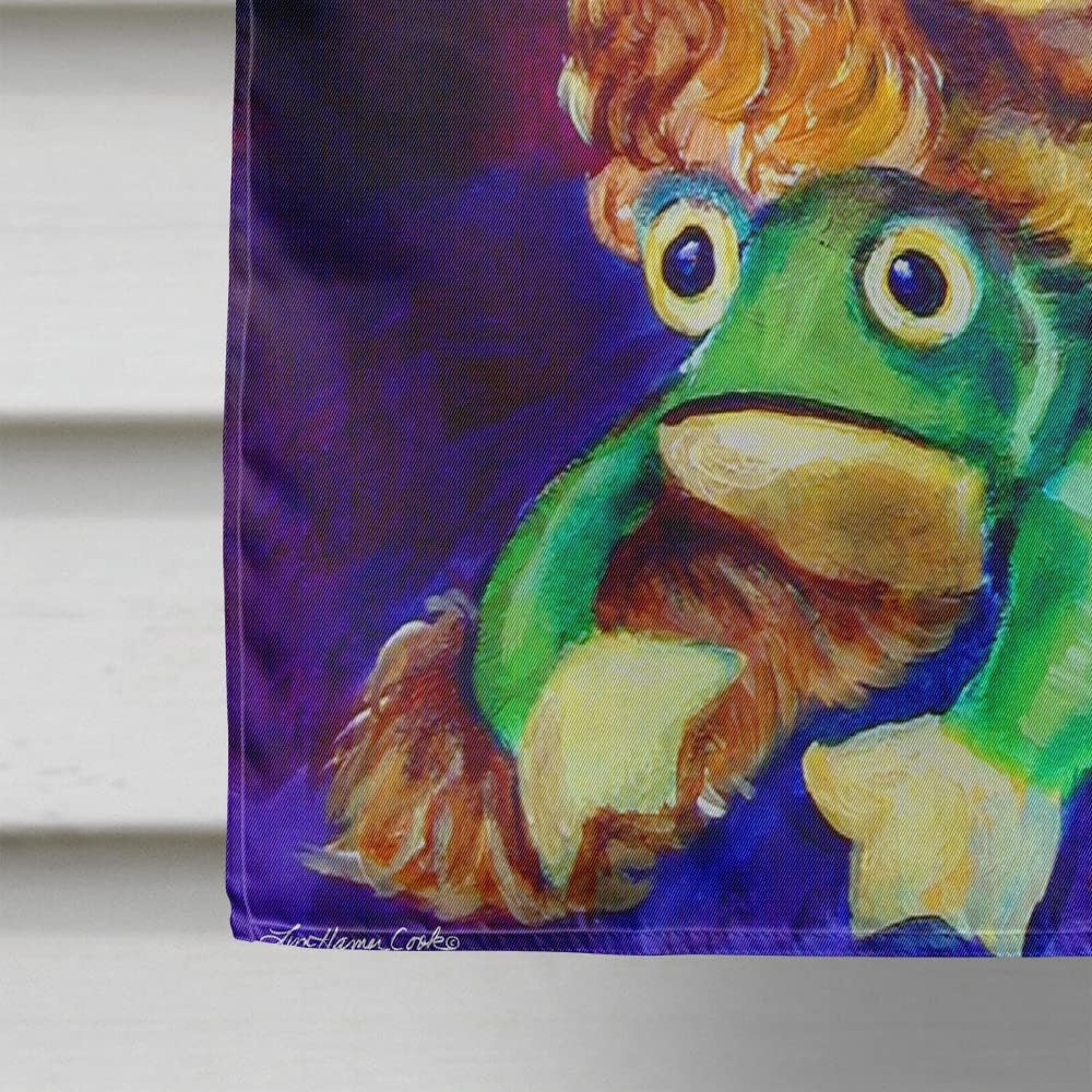 Caroline's Treasures 7342CHF Cocker Spaniel with Frog House Flag Large Porch Sleeve Pole Decorative Outside Yard Banner Artwork Wall Hanging, Polyester, House Size, Multicolor