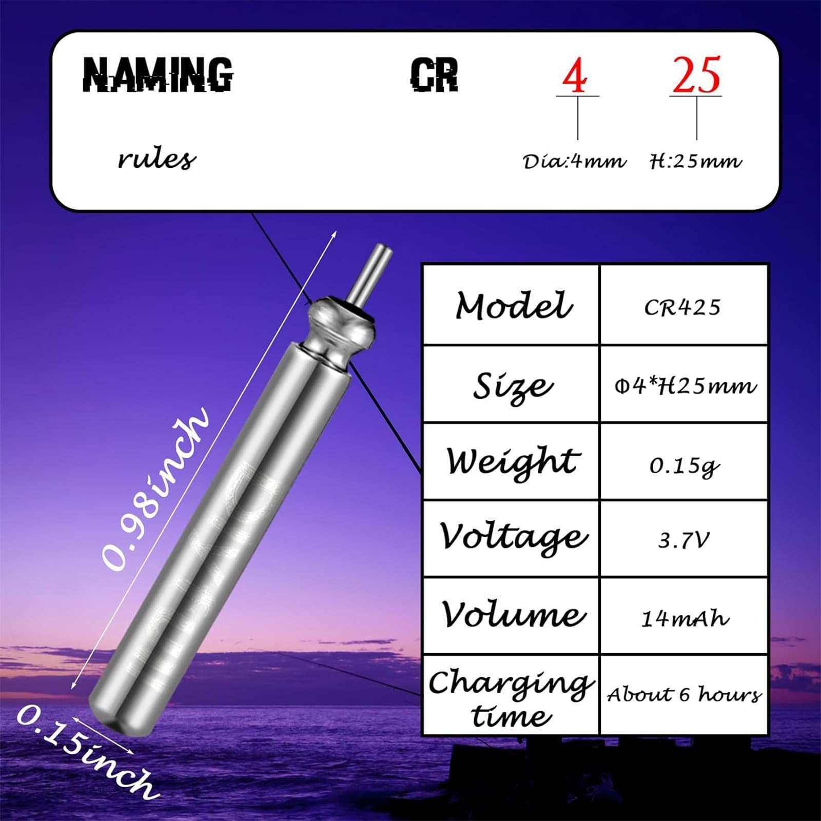 Luce da Pesca a LED Ricaricabile, Design per la Pesca Notturna e Pesca prolungata Luce a LED con Batteria Ricaricabile luminosità per la Pesca Notturna e i Viaggi