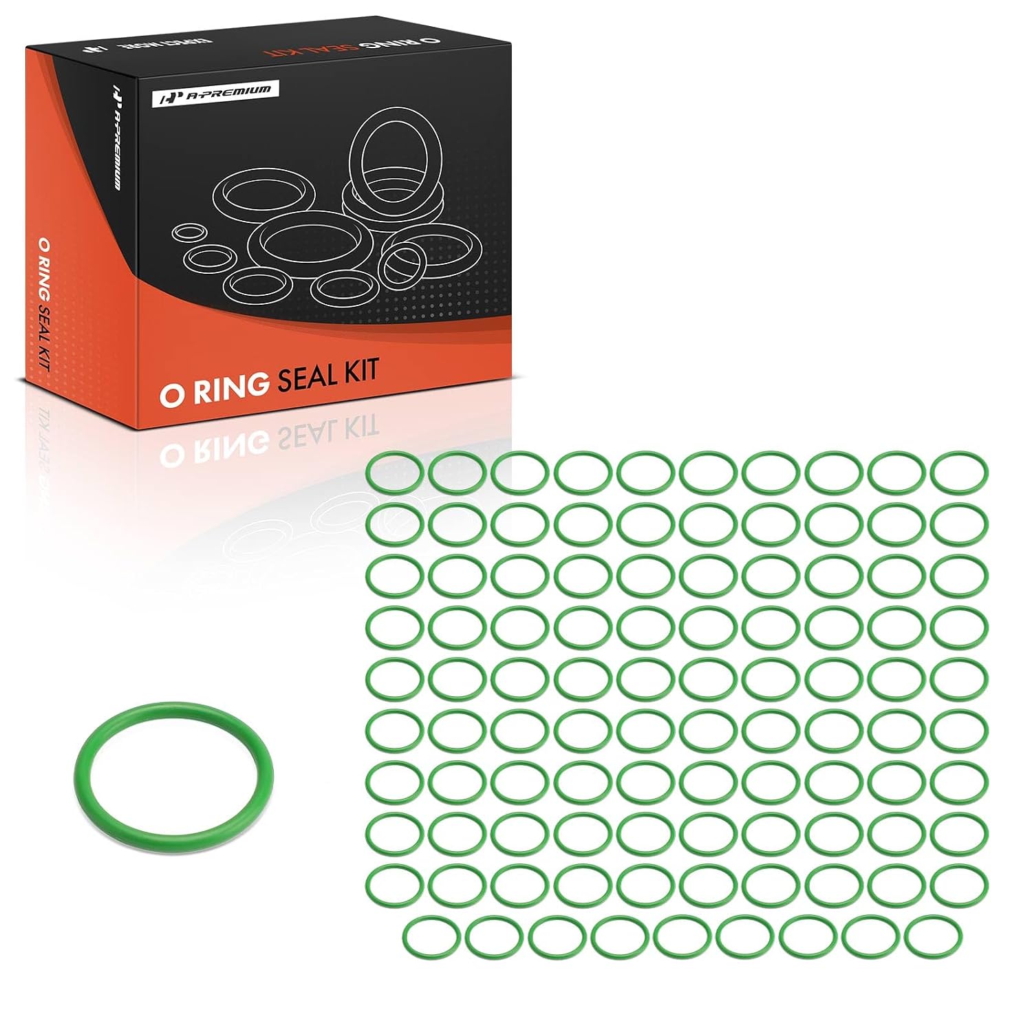 A-Premium 100Pcs AC O Rings Kit | for Exact ID (17.02±0.23mm) Exact CS (1.78±0.08mm), HNBR