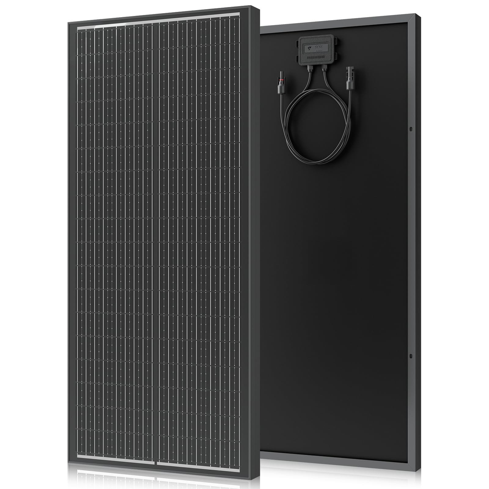 300w Solar Panel, 3*100w Black N-Type Monocrystalline Solarpanel,12v High Efficiency Solar Module (25%) with IP68 Waterproof Rating and MC4 Connectors for Homes, RV, Boat, Off-Grid (3*100w)