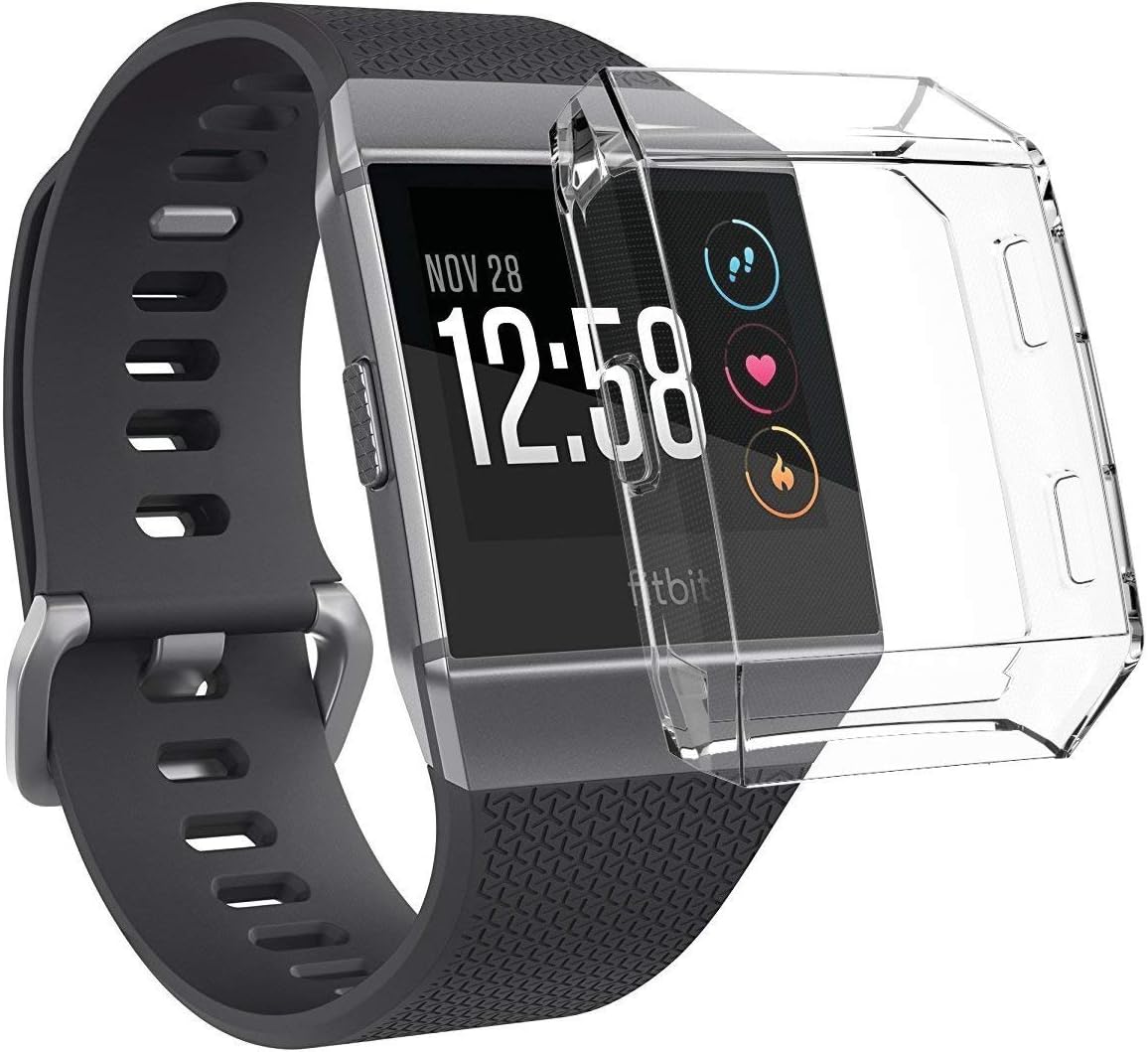 KPYJA for Ionic Screen Protector, TPU All-around Protective Case High Defination Clear Ultra-Thin Cover for Ionic Smart Fitness Watch (Clear)