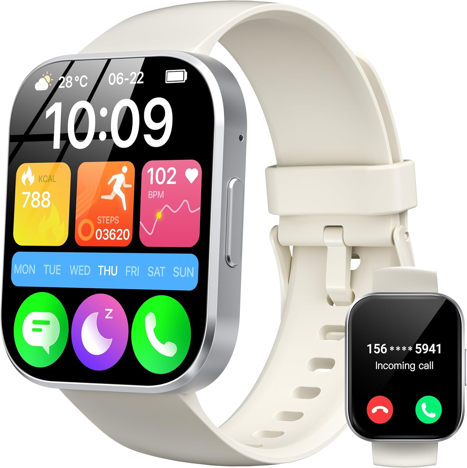 OUKITEL 2025 Smart Watch(Answer/Make Call), 1.91″...