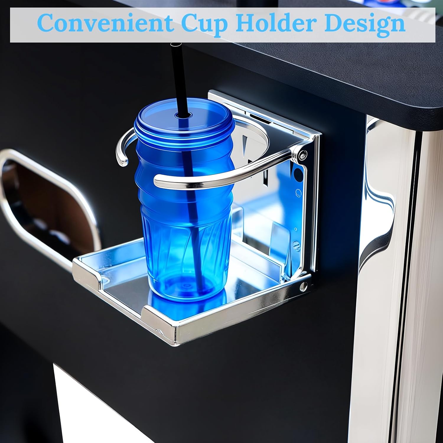 Rovibek Foosball Table, 55/52/48 Large Size Soccer Game Tables for Adults & Kids, Table Games Includes 2 Foldable Cup Holders & 2/4 Balls with Sturdy Leg Levelers