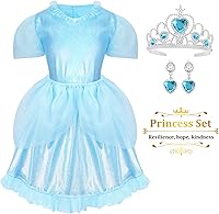 Vista 16 de Princess Dress Up Clothes for Little Girl Role Play Costume Gift Set Princess Dress Up Toys for Toddler Girls Rosa