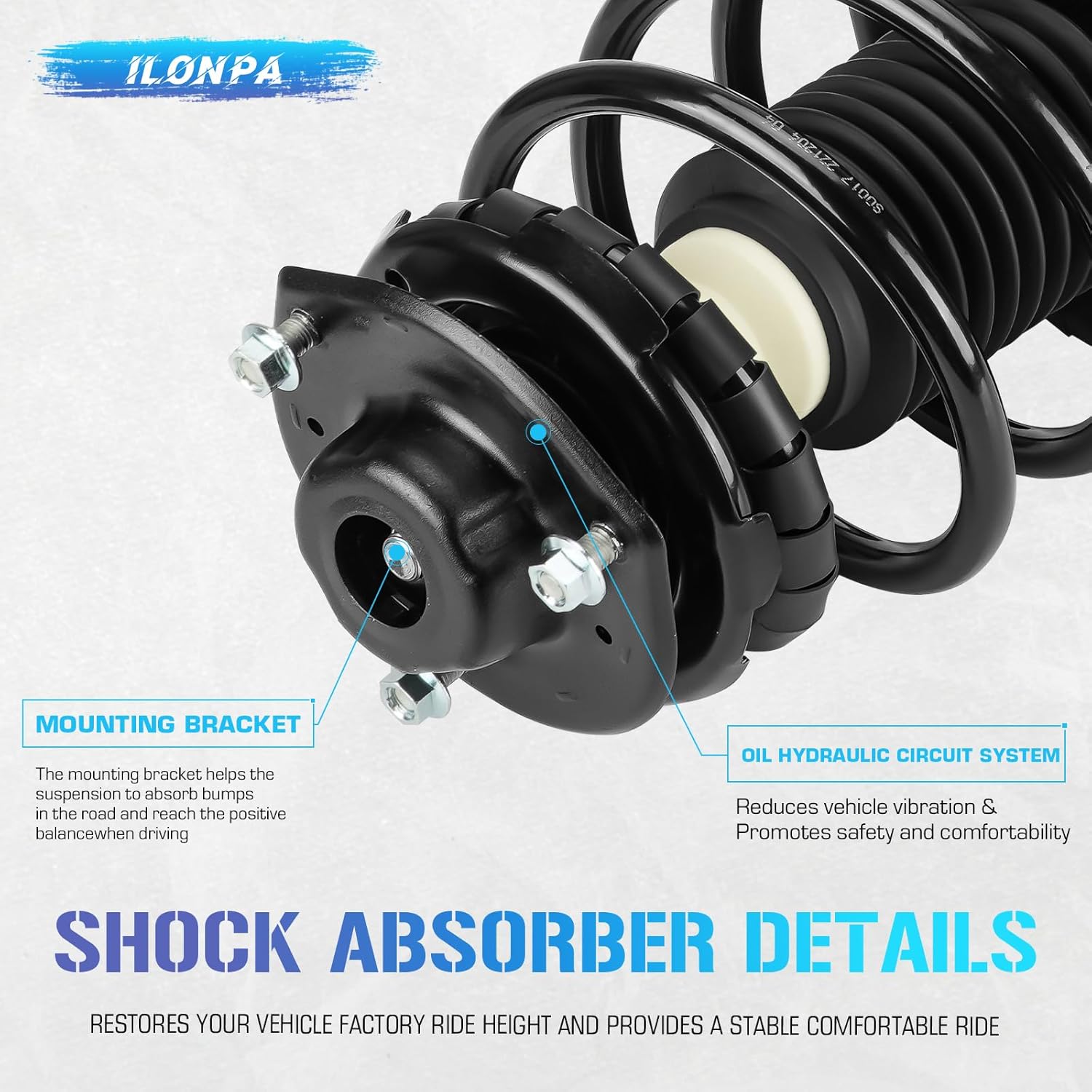 Front & Rear Struts w/Coil Spring & Sway Bar Links for 1997-2001 Toyota Camry (ONLY 2.2L) / 1999-2003 Solara (ONLY SE 2.2L & 2.4L) Shock Absorber Assembly Replace 171678 171679 171680 171681 K9031