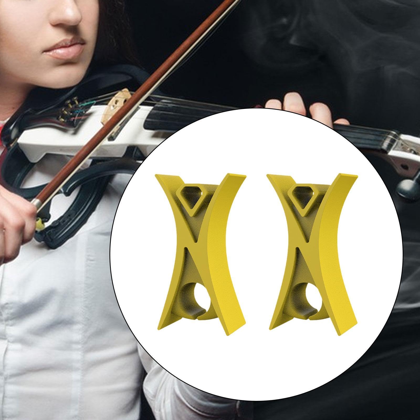Garende 2Pcs Bow Holders for Violin, Essential Parts for Learning and Practice, yellow