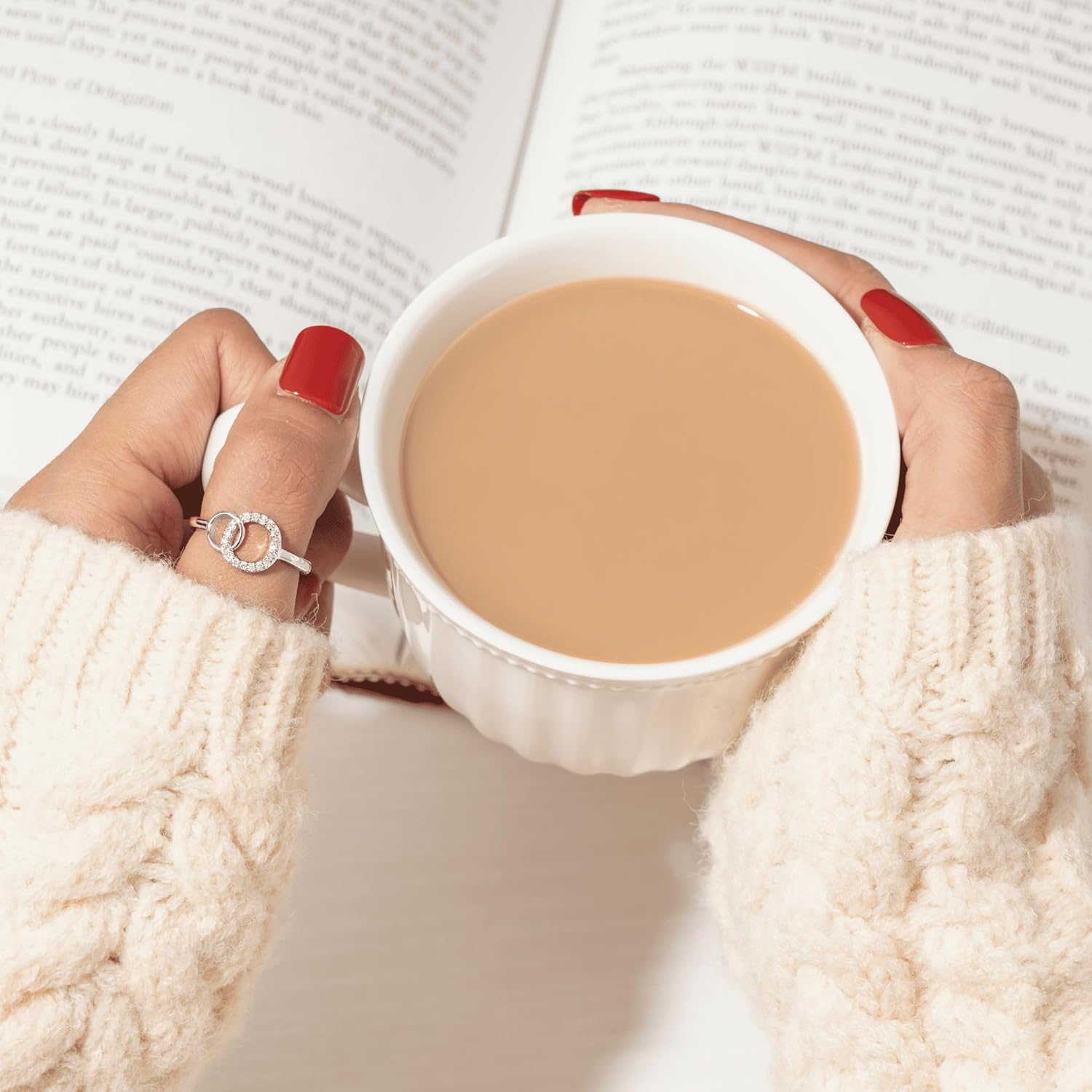 Hope Rings - To My Sister Forever Linked Ring - A Timeless Sister Gift – 999 Pure Silver & 304 Stainless Steel for Women - Inspirational Jewelry