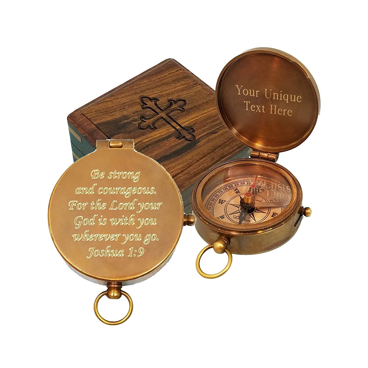 U.K MART Antique Brass Pocket Compass with Optional Hardwood Case, Customized Your Massage on Compass for Your Special One (B084HHTHX4) Amazon Price History, Amazon Price Tracker