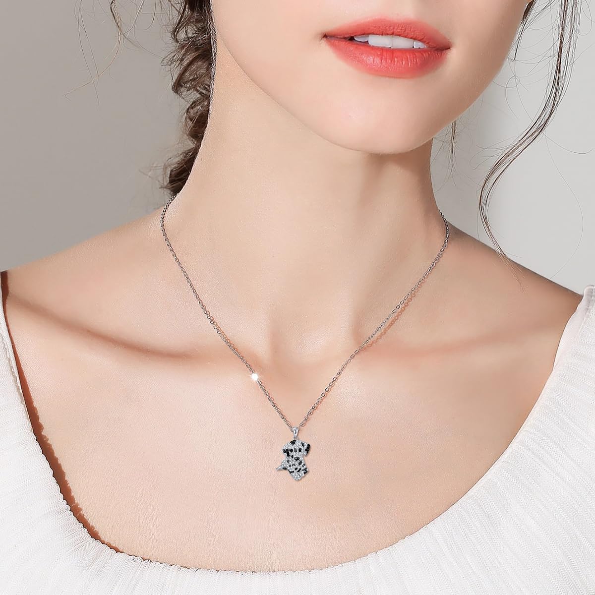 Dog Necklaces 24 Breeds of Dogs Necklaces S925 Sterling Silver Dog Pendant Dalmatian Dog Necklace for Women Girls gifts -UK - Image 4