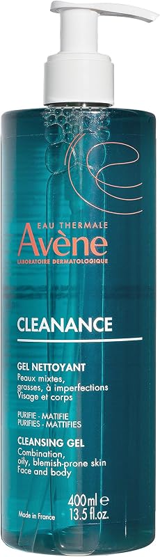 Avène Cleanance Cleansing Gel Soap Free Cleanser for Acne Prone, Oily, Face & Body, Alcohol-Free