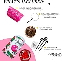 Vista 5 de Holiball Adorno inflable de vacaciones, decoración definitiva para interiores y exteriores, reutilizable y apto para almacenamiento, para bodas