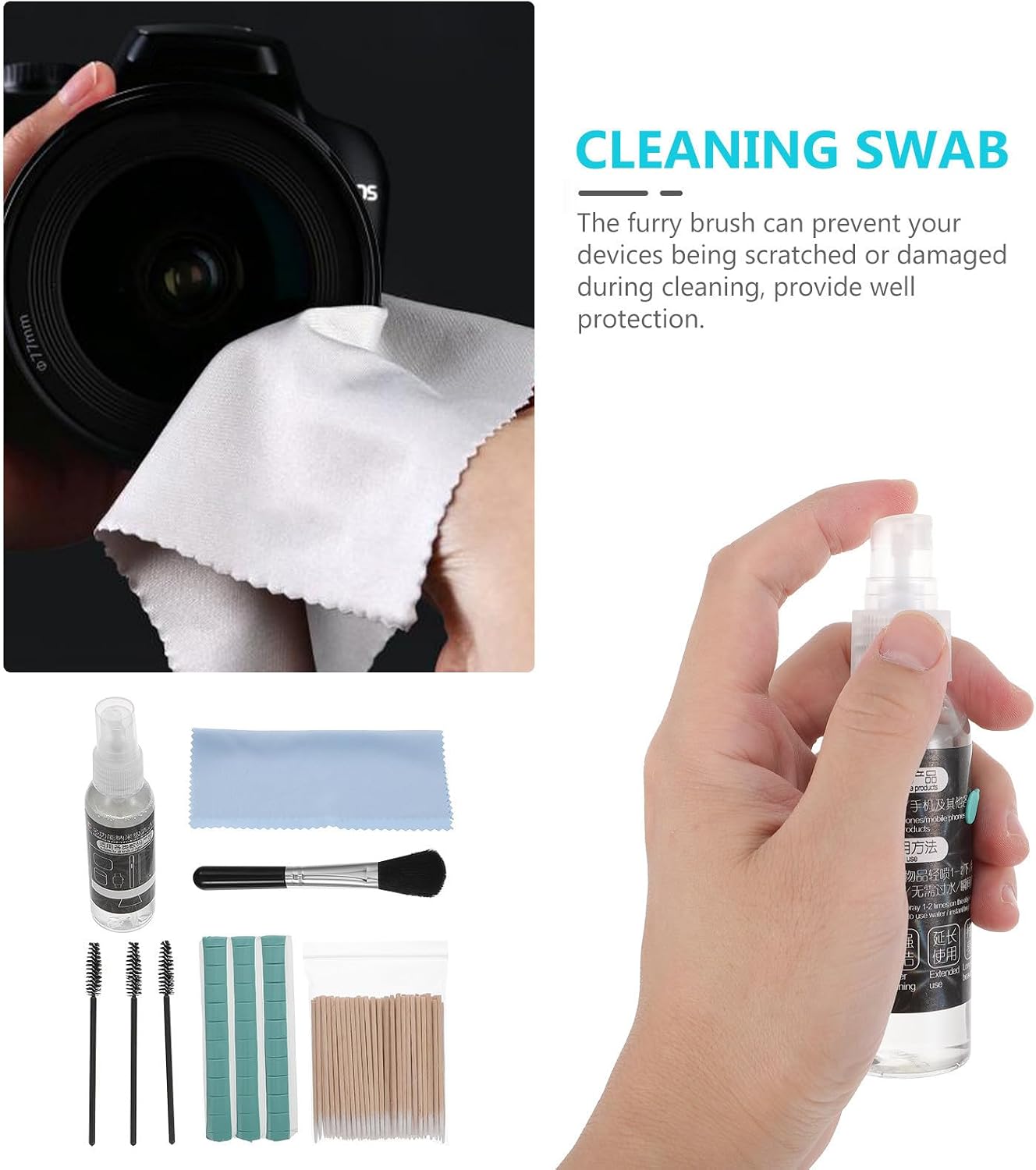 MERRYHAPY Headset Cleaning Brush Kit with Cloth and Mud for Keycaps