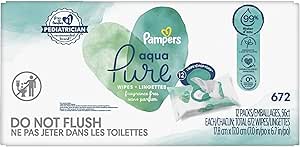 Pampers Aqua Pure Sensitive Baby Wipes 12X Pop-Top 672 Count : Amazon