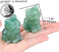 Vista 21 de QINJIEJIE Gato de obsidiana negra, decoración de Halloween, cristales y piedras curativas, estatua de piedra de gatos dormidos, escultura de piedras