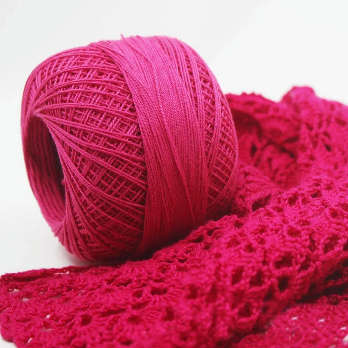 Przędza 50 g 2ply DIY cienka koronka szydełkowanie bawełna ręcznie robione nici do maszyny do szycia