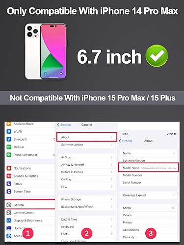 Miniatura 2 de Protector de pantalla de privacidad compatible con iPhone 14 Pro Max de 6.7 pulgadas, degradado morado, antiespía, anti luz azul, protector de