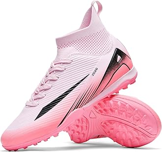 Soccer Cleats for Mens Womens Turf Soccer Shoes Indoor Unisex Football Boots AG FG TF Wide Training Sneaker Outdoor