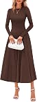 PRETTYGARDEN Robe de Chandail Femme 2026 manches longues Élégante tricot A Ligne Automne Mariage Invité Cocktail Midi Robes d'hiver