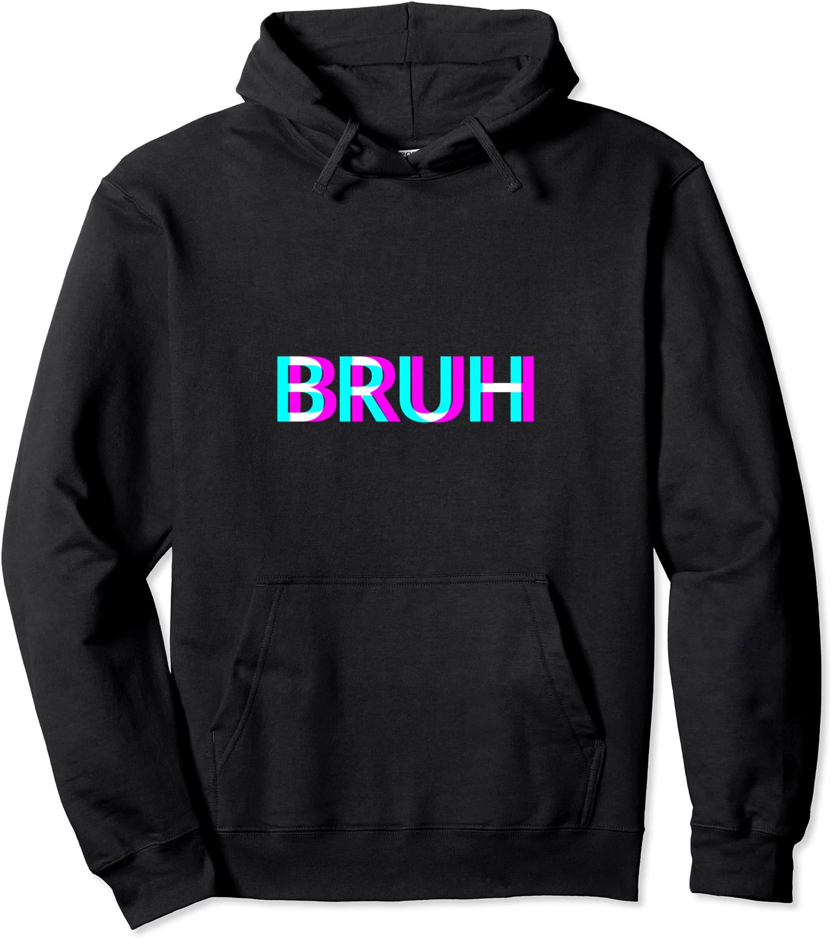 Bruh Girl Alt Indie Skater Girl Clothes AestheticBruh Girl Vaporwave Aesthetic Anaglyph Pullover Hoodie